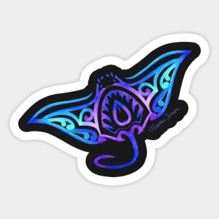 Tribal Manta Ray Sticker